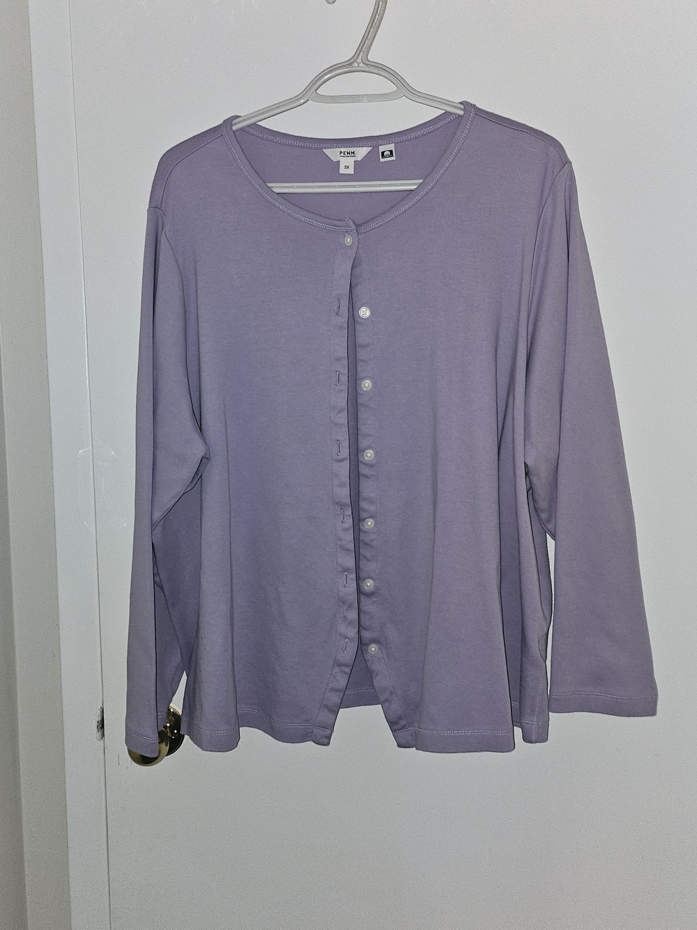 Penningtons Lavender Button-Front Cardigan